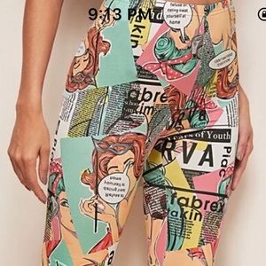 Multi color print leggings